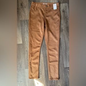 Girls XL 14/16 faux suede leggings NEW